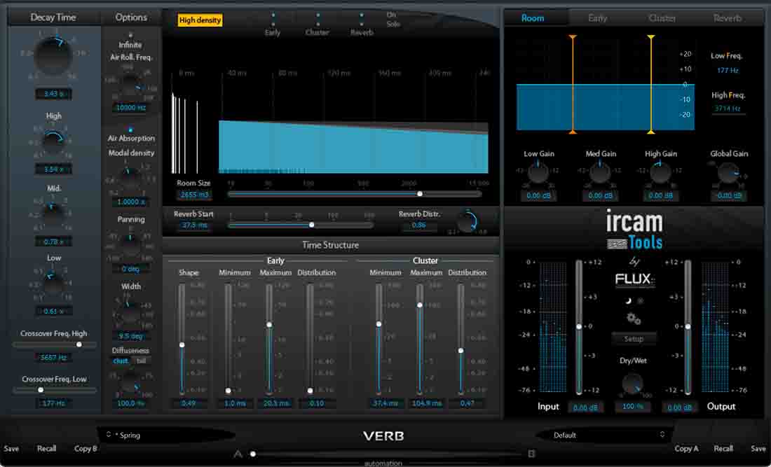 Flux Audio - Ircam Verb Plugins & FX Software GUI Artwork