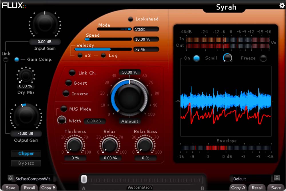 Flux Audio - Syrah Plugins & FX Software GUI Artwork