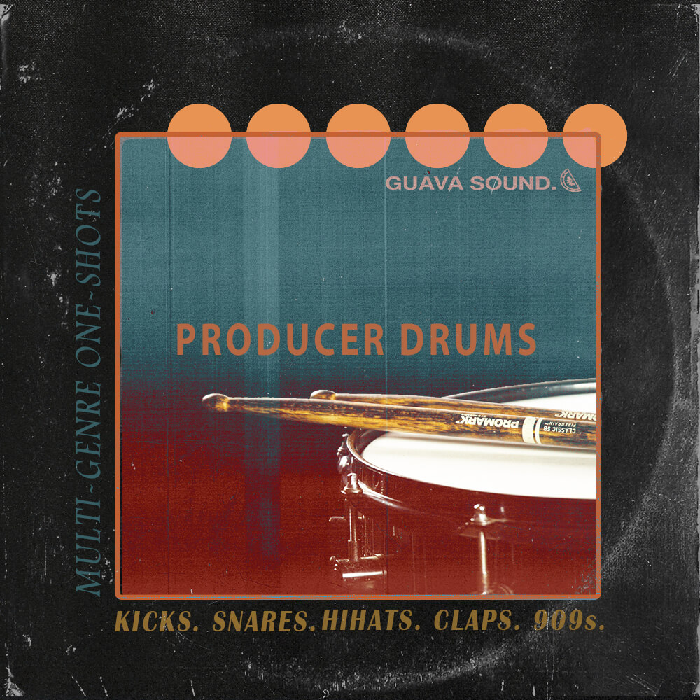 Guava Sound -  Producer Drums: Multi-Genre One-Shots Sample Packs Software GUI Artwork