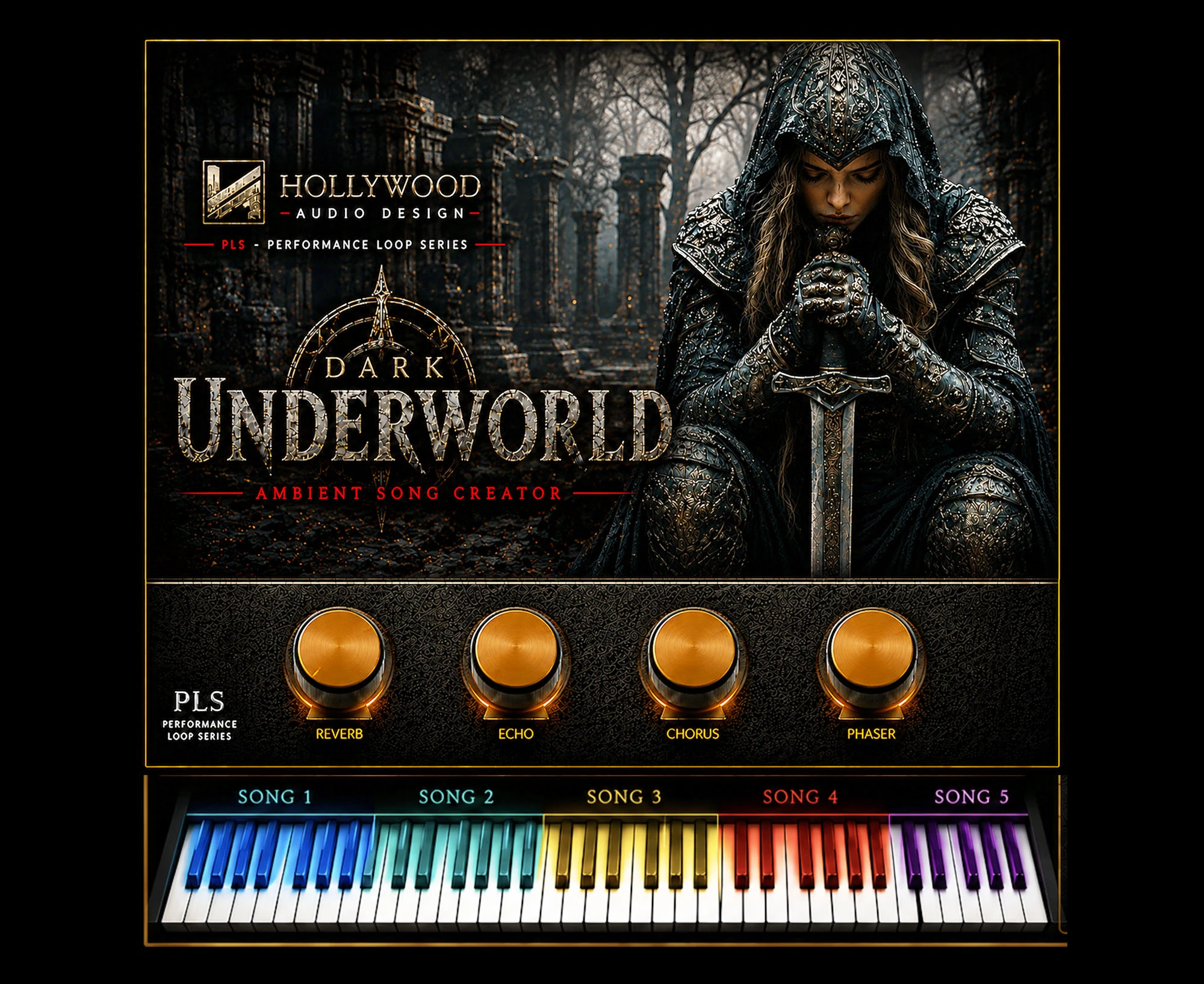 Hollywood Audio Design - Dark Underworld Kontakt Instruments Software GUI Artwork
