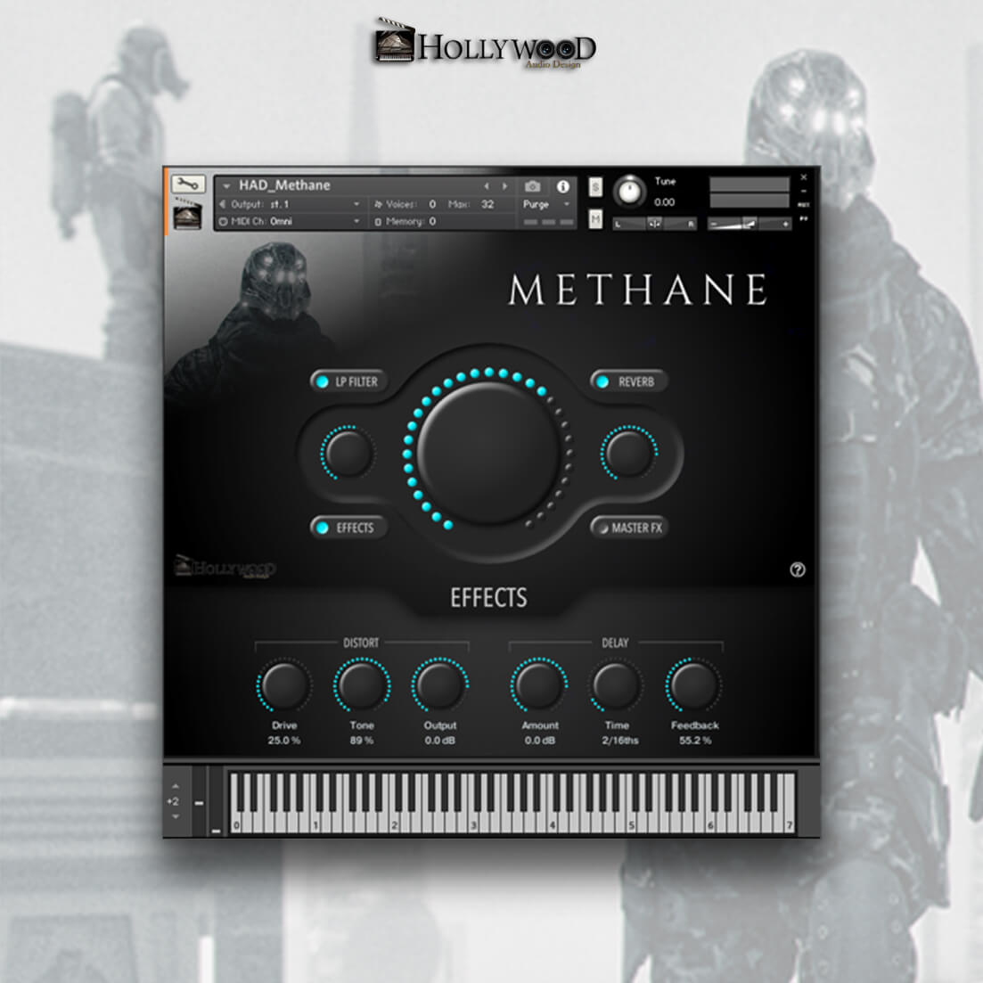 Hollywood Audio Design - Methane - Kontakt Kontakt Instruments Software GUI Artwork
