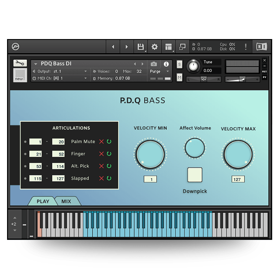 Iamlamprey - PDQ Bass Kontakt Instruments Software GUI Artwork