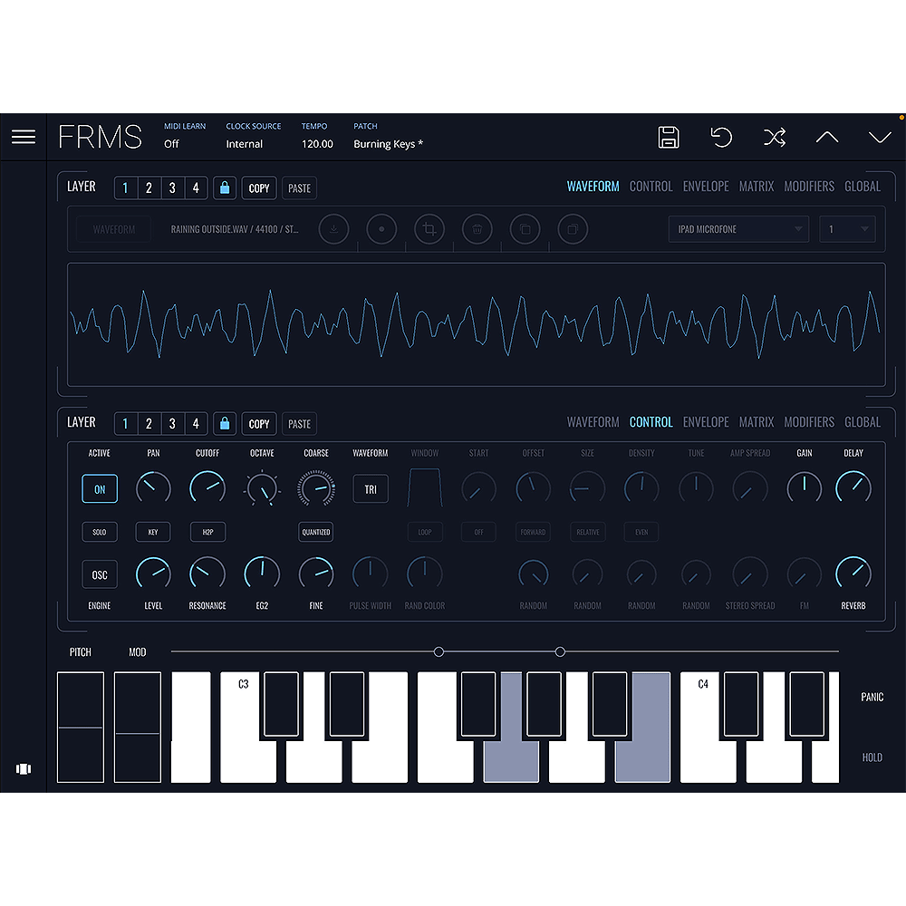Imaginando - FRMS - Granular Synthesizer Plugins & FX Software GUI Artwork