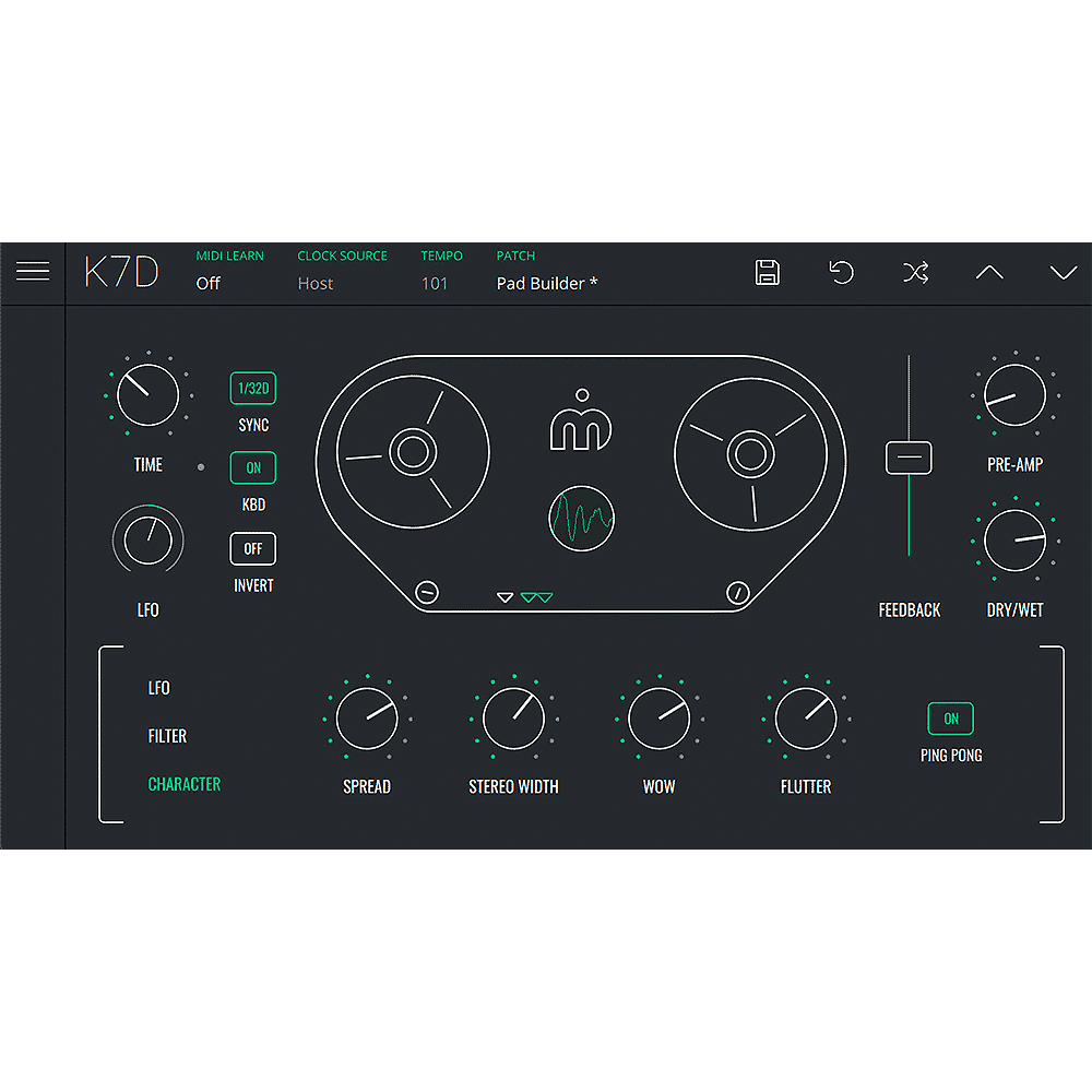 Imaginando - K7D - Tape Delay Plugins & FX Software GUI Artwork