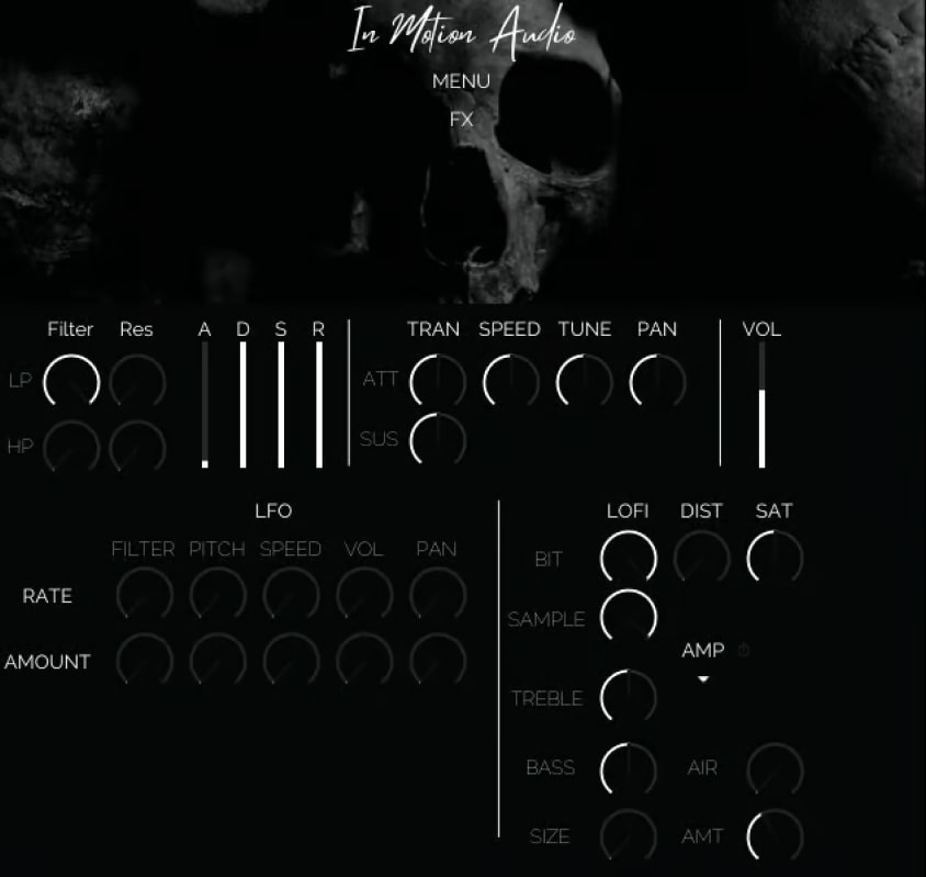 In Motion Audio - Death Whistle Instrument Kontakt Instruments Software GUI Artwork