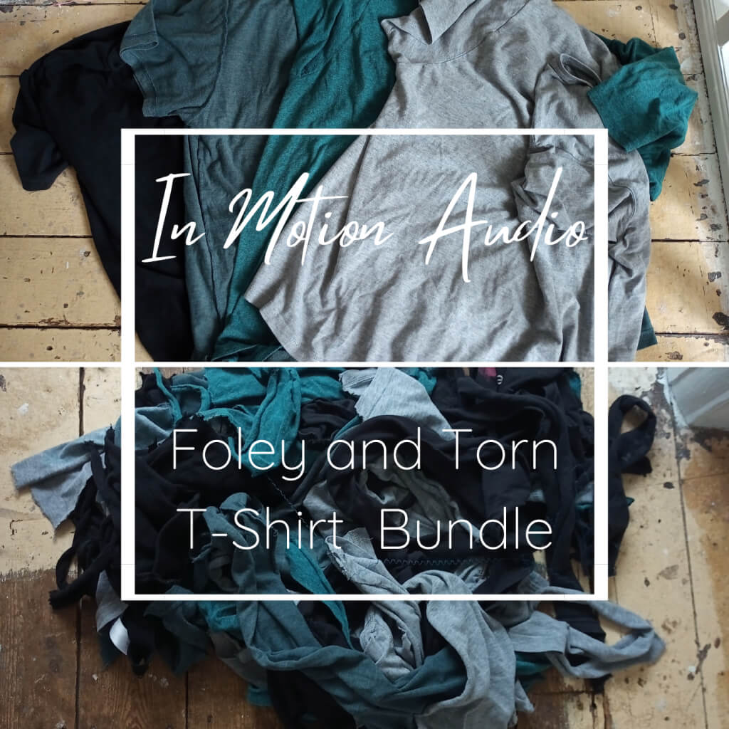 In Motion Audio - Foley and Torn T-Shirt Bundle Sample Packs Software GUI Artwork