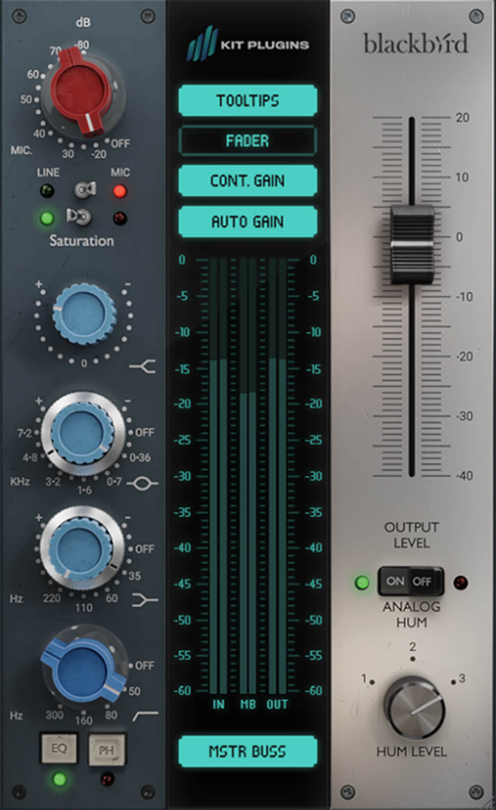 Kit Plugins - BB N73 Channel Strip Plugins & FX Software GUI Artwork