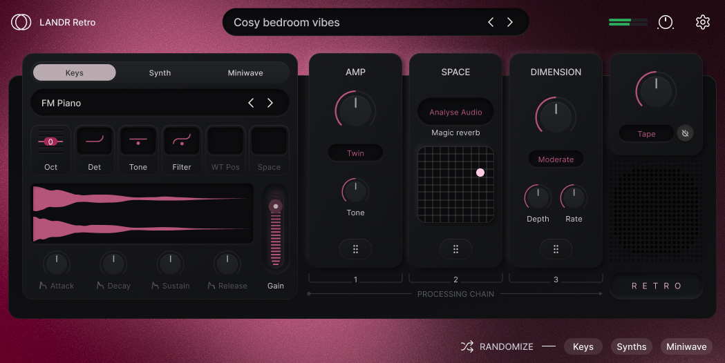 LANDR - LANDR Retro Plugins & FX Software GUI Artwork