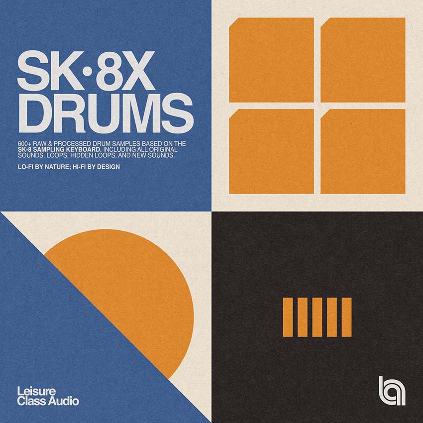 Leisure Class Audio - SK-8X Drums Sample Packs Software GUI Artwork