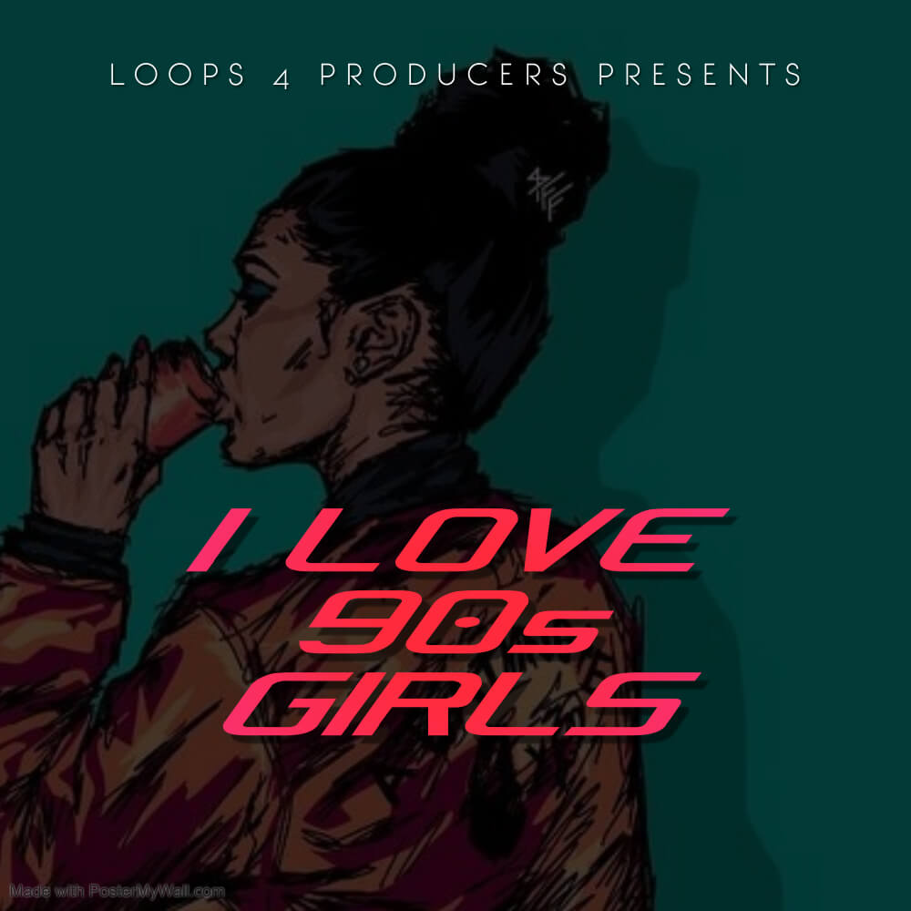 Loops 4 Producers - I Love 90s Girls Sample Packs Software GUI Artwork