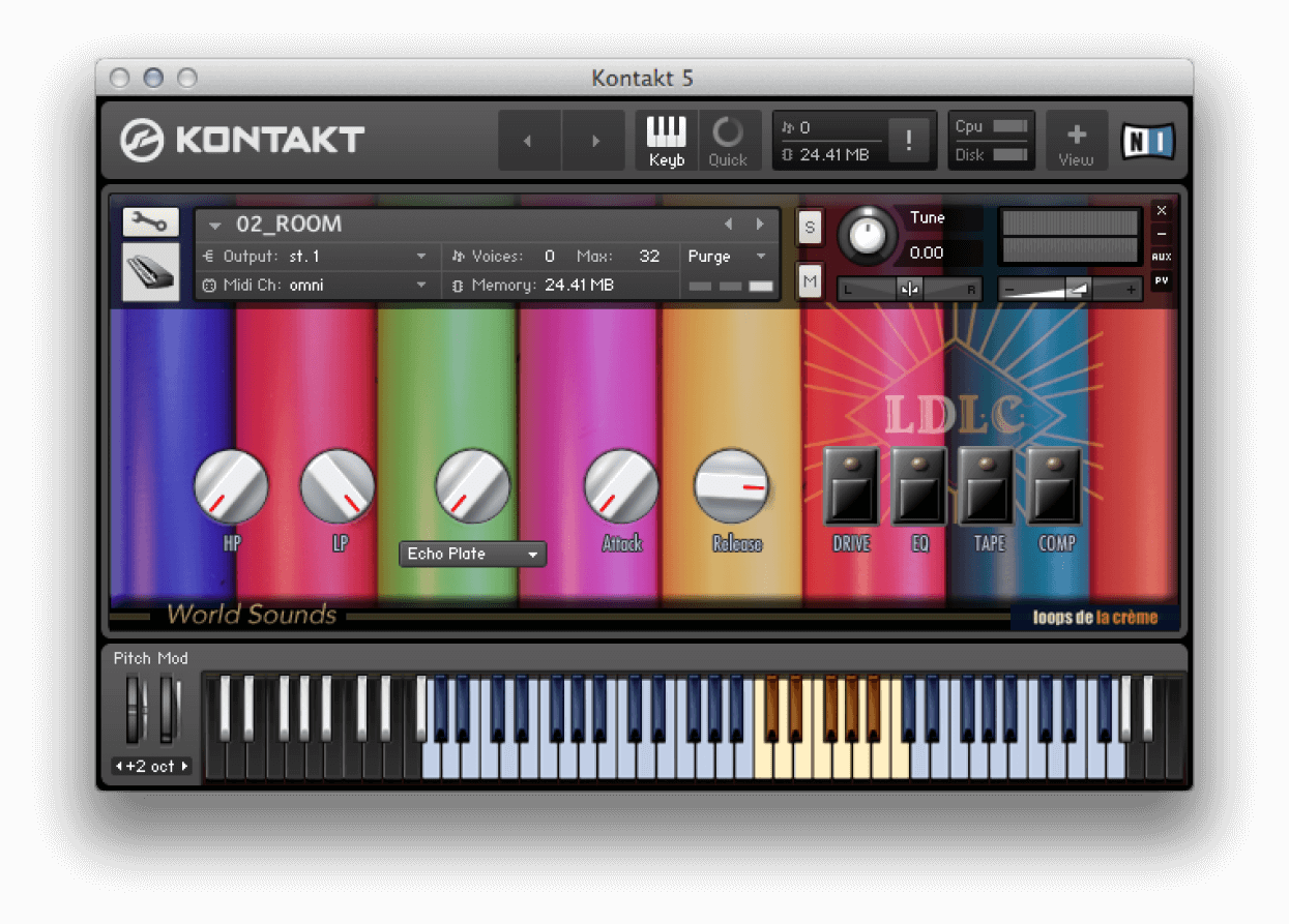 Loops De La Crème - Boomwhackers Deluxe Kontakt Instruments Software GUI Artwork