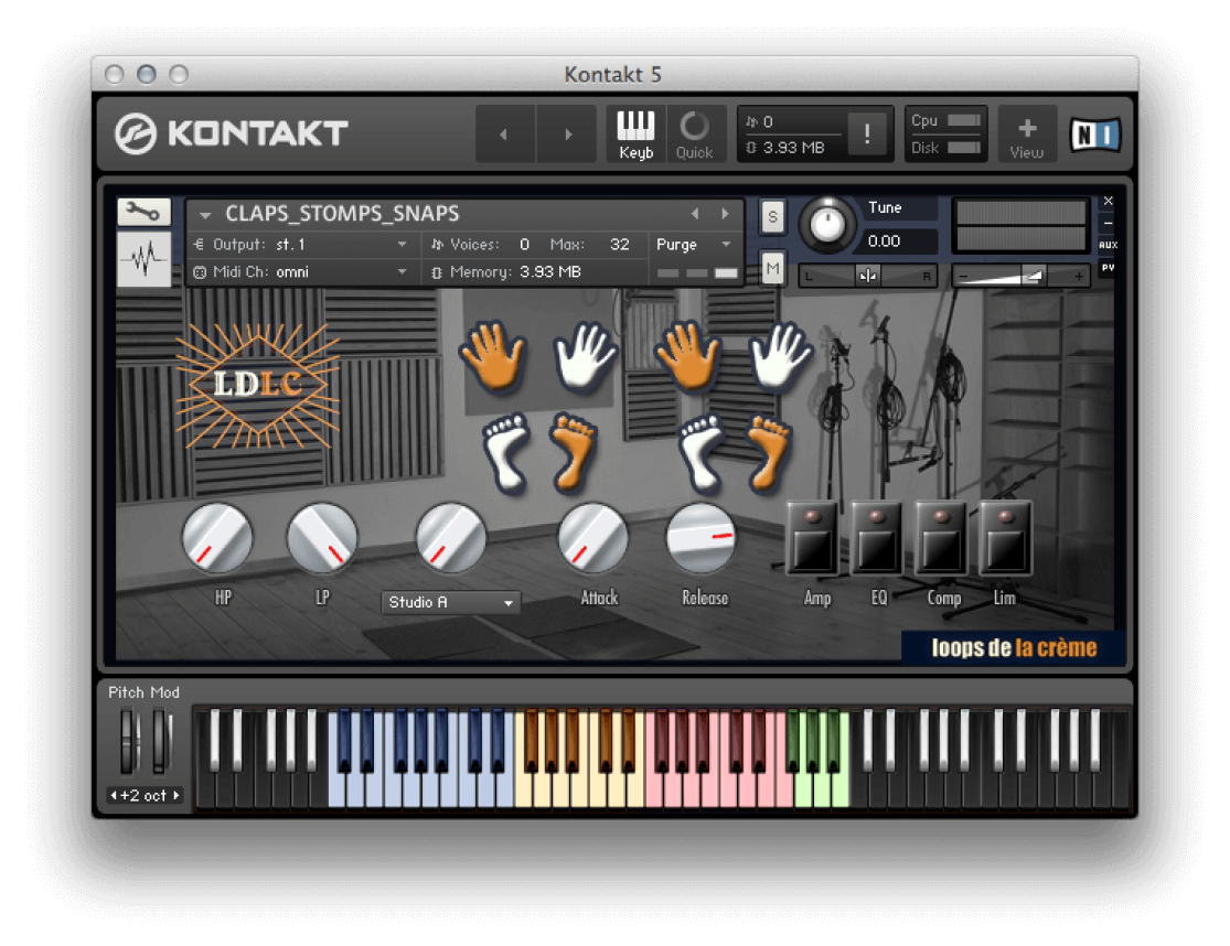 Loops De La Crème - Claps Stomps Snaps Kontakt Instruments Software GUI Artwork