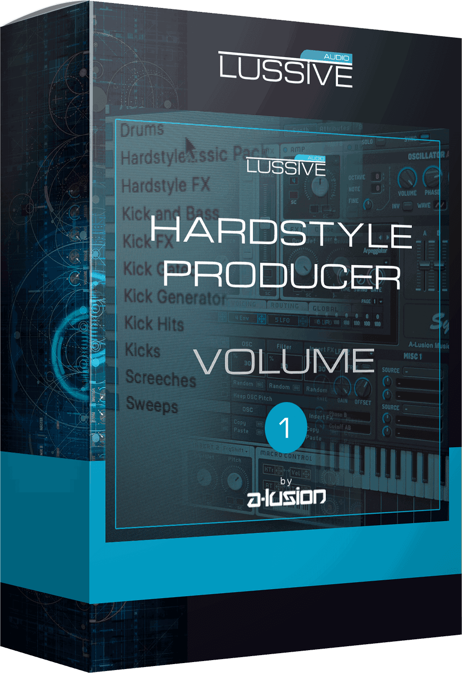Lussive Audio - Hardstyle Producer Vol. 1 Sample Packs Software GUI Artwork