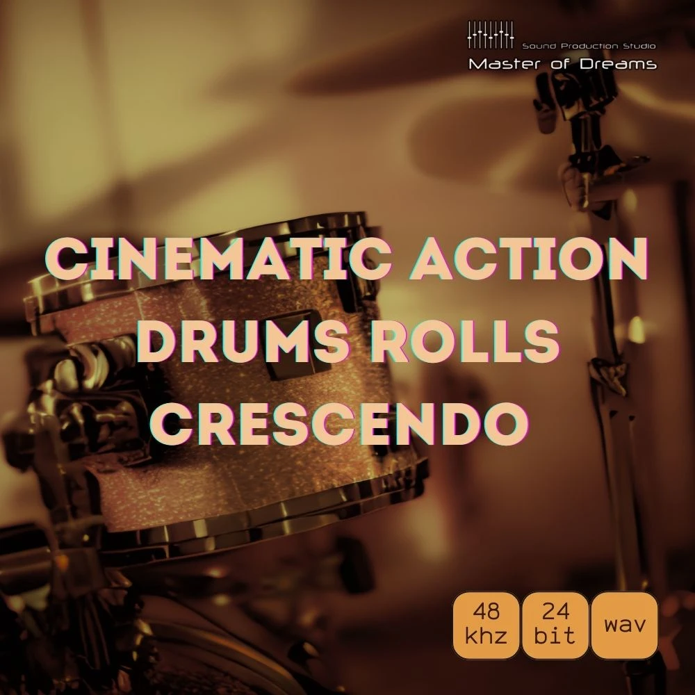 Master Of Dreams - Cinematic Action Drums Rolls Crescendo Sample Packs Software GUI Artwork