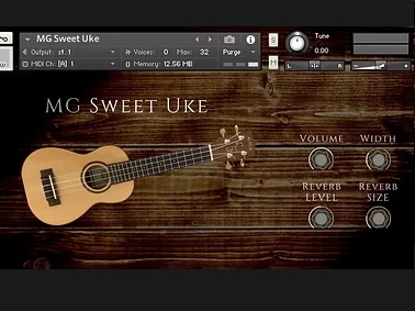 MG Instruments - MG Sweet Uke Kontakt Instruments Software GUI Artwork