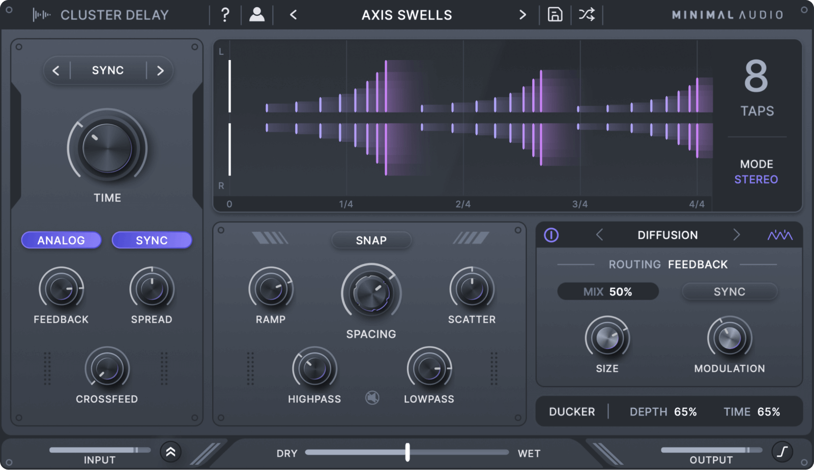 Minimal Audio - Cluster Delay Plugins & FX Software GUI Artwork