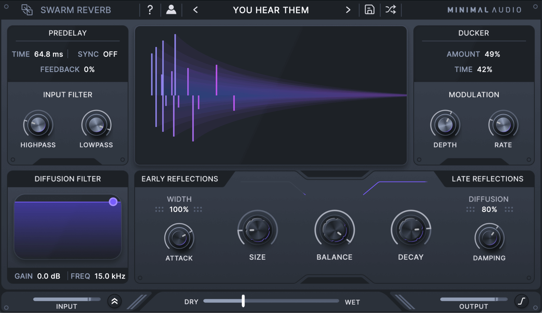 Minimal Audio - Swarm Reverb Plugins & FX Software GUI Artwork