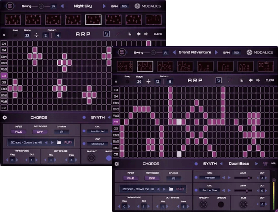 Modalics - EON-Arp Plugins & FX Software GUI Artwork