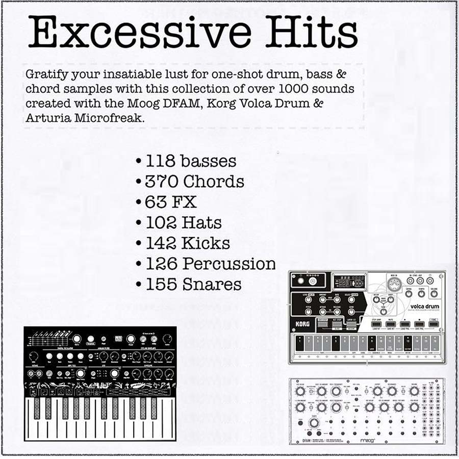 Modular Samples - Excessive Hits Sample Packs Software GUI Artwork