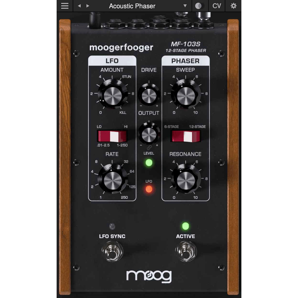 Moog - MF-103s 12-Stage Phaser Plugins & FX Software GUI Artwork