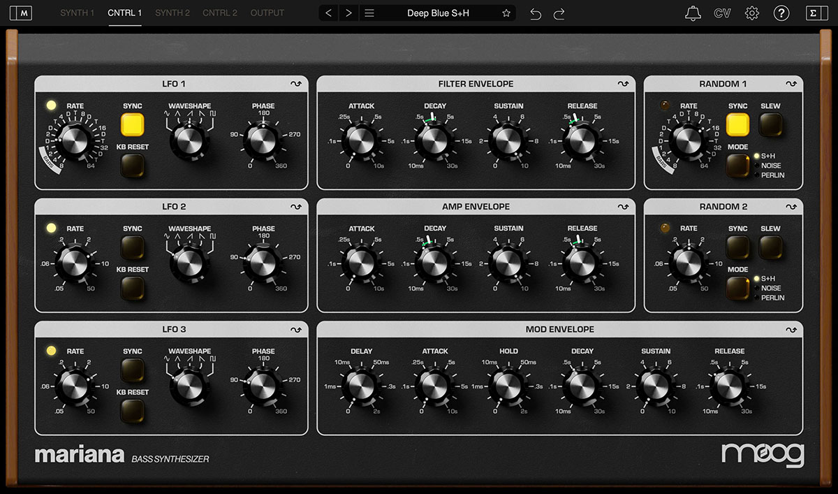 Moog - Mariana Plugins & FX Software GUI Artwork