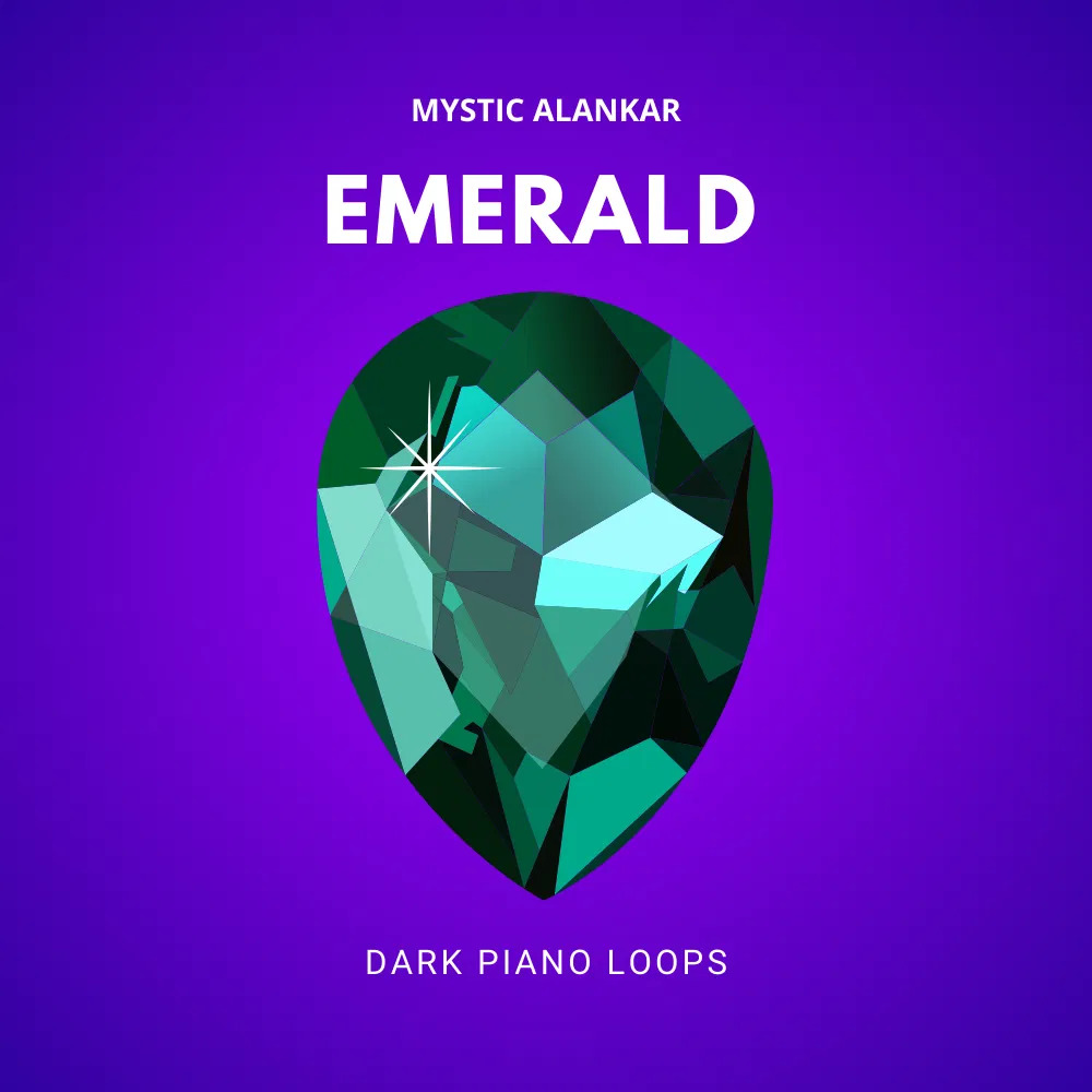 Mystic Alankar - Emerald - Dark Piano Loops Sample Packs Software GUI Artwork