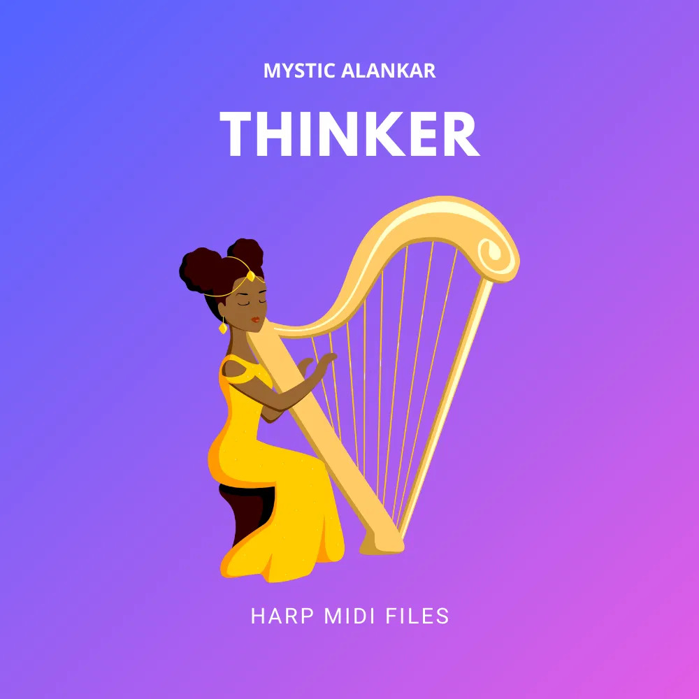 Mystic Alankar - Thinker - Harp MIDI Files Sample Packs Software GUI Artwork
