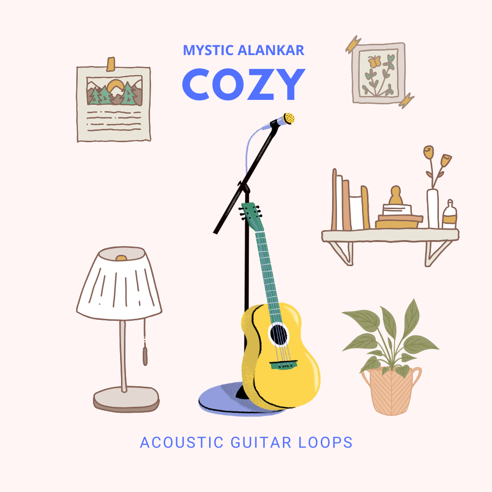 Mystic Alankar - Cozy - Acoustic Guitar Loops Sample Packs Software GUI Artwork