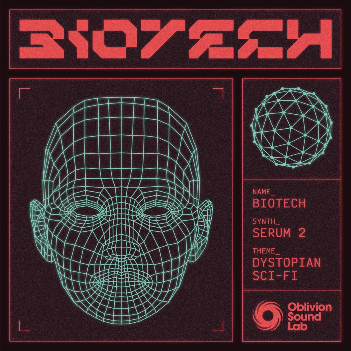 Oblivion Sound Lab - Biotech Presets Software GUI Artwork