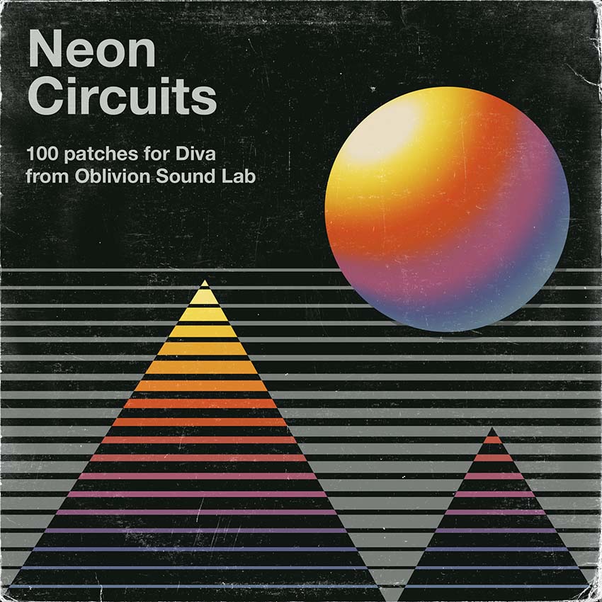 Oblivion Sound Lab - Neon Circuits Presets Software GUI Artwork