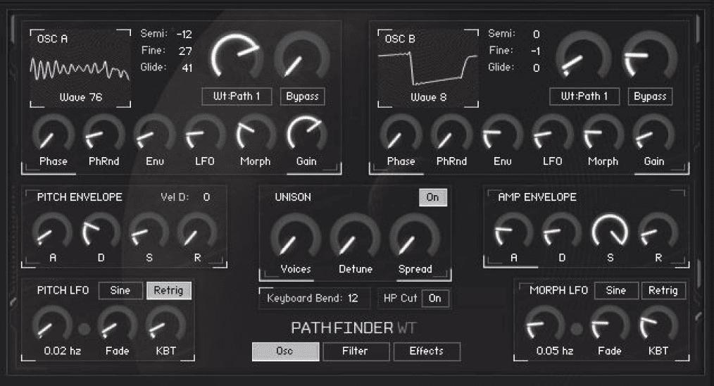 Ocean Swift - Pathfinder WT Kontakt Instruments Software GUI Artwork