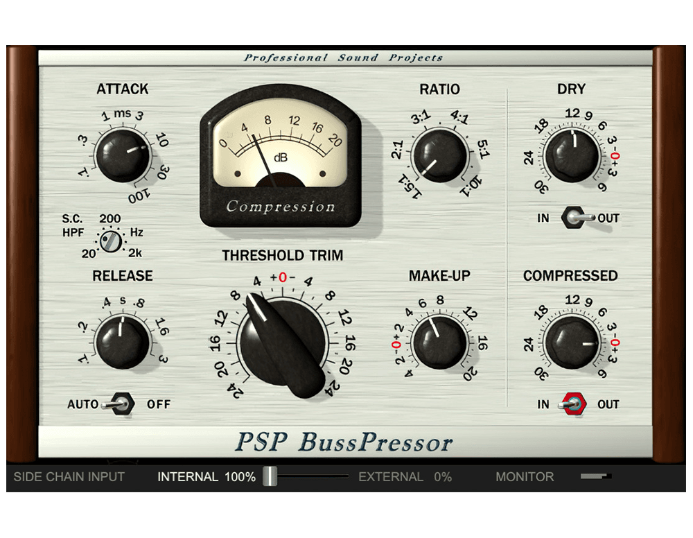 PSPaudioware - PSP BussPressor Plugins & FX Software GUI Artwork