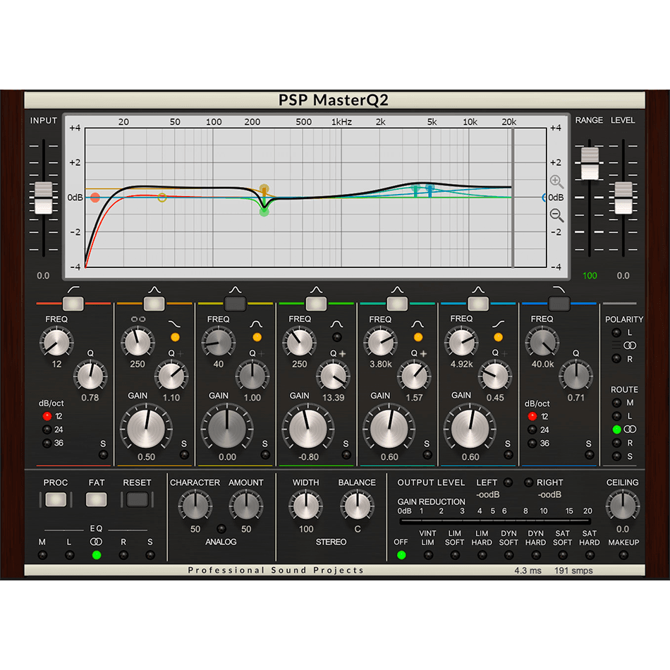 PSPaudioware - PSP MasterQ2 Plugins & FX Software GUI Artwork