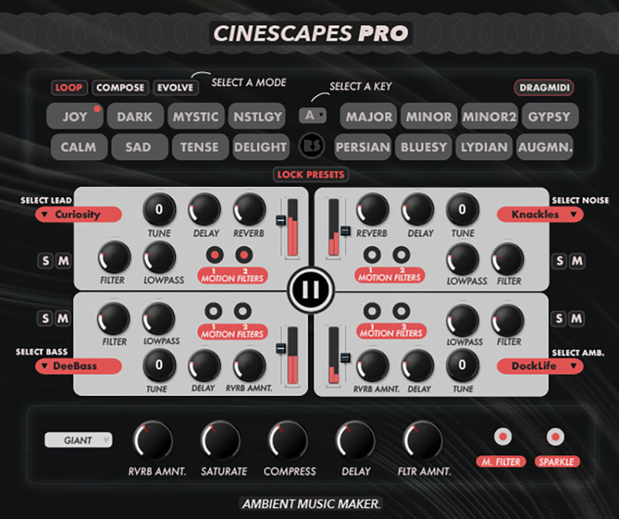 Rast Sound - Cinescapes PRO 2 Kontakt Instruments Software GUI Artwork