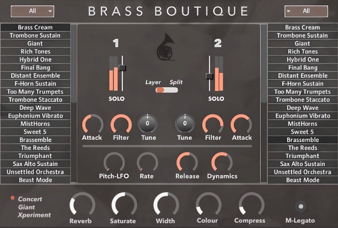 Rast Sound - Brass Boutique 2 Kontakt Instruments Software GUI Artwork
