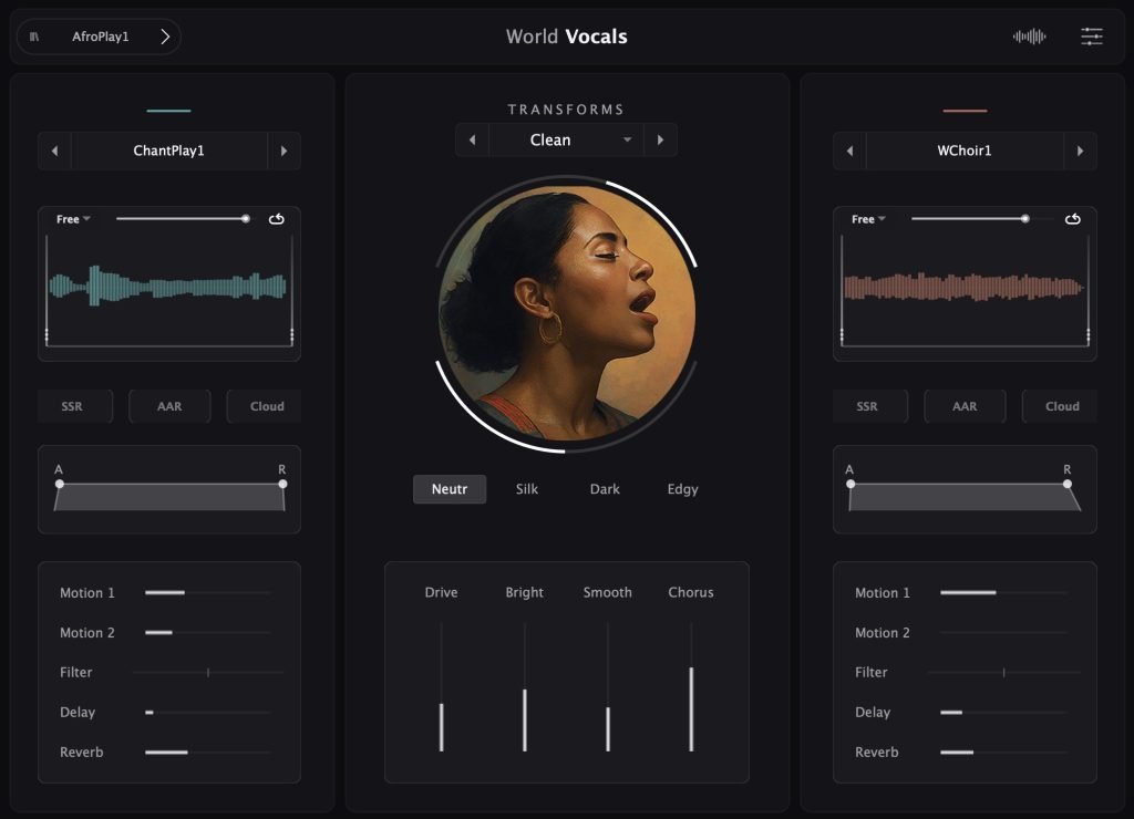Rast Sound - World Vocals 5 Plugins & FX Software GUI Artwork