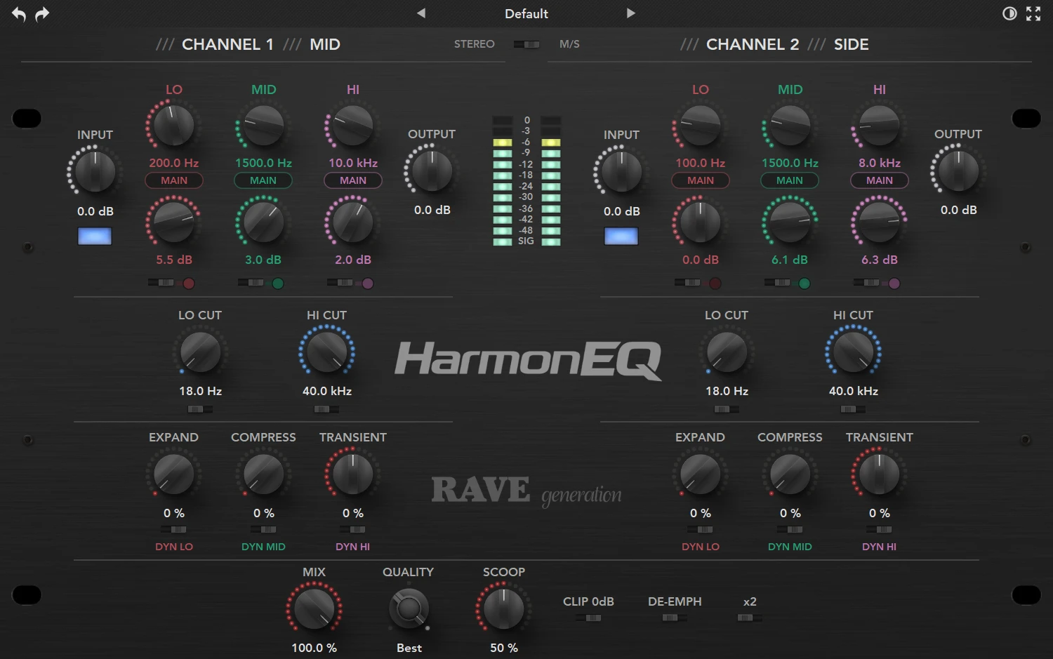 Rave Generation - HarmonEQ Plugins & FX Software GUI Artwork