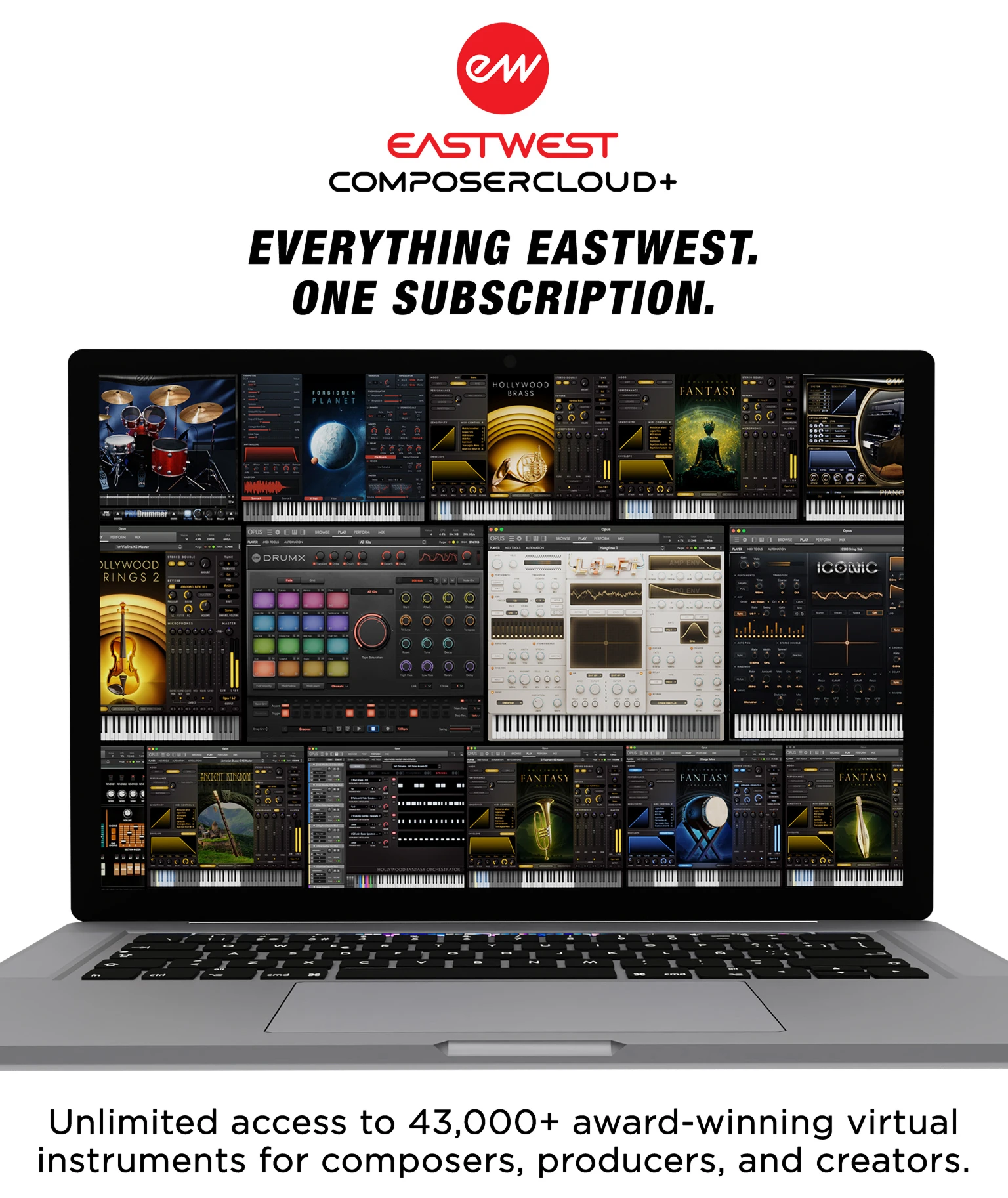 EastWest Sounds - ComposerCloud Plus - 1 Year Subscription Plugins & FX Software GUI Artwork