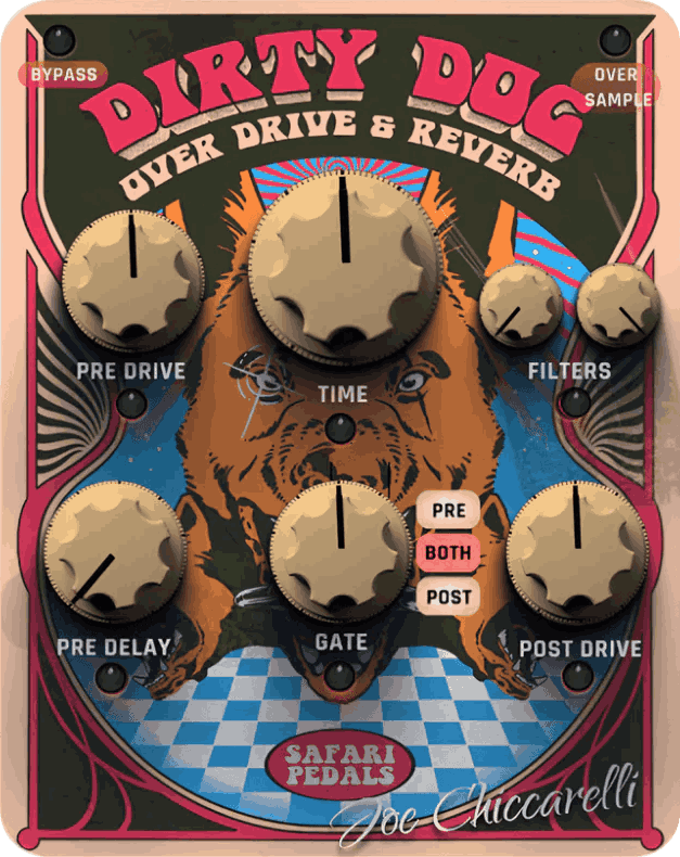 Safari Audio - Dirty Dog Reverb Plugins & FX Software GUI Artwork
