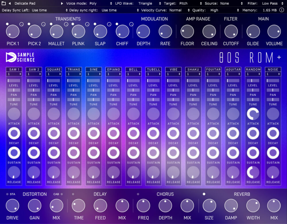 SampleScience - 80s ROM+ Plugins & FX Software GUI Artwork