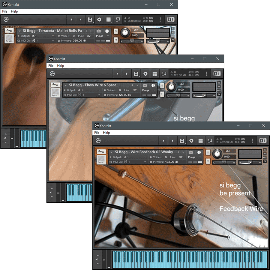Si Beggs Audio Utensils - Be Present Kontakt Instruments Software GUI Artwork