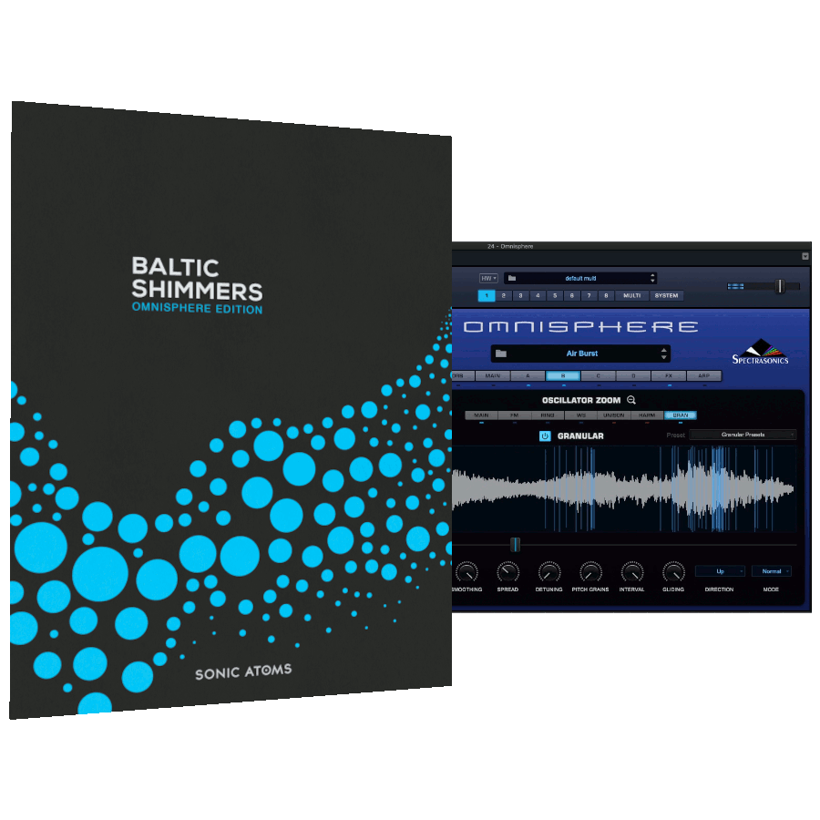 Sonic Atoms - Baltic Shimmers - Omnisphere Edition Presets Software GUI Artwork