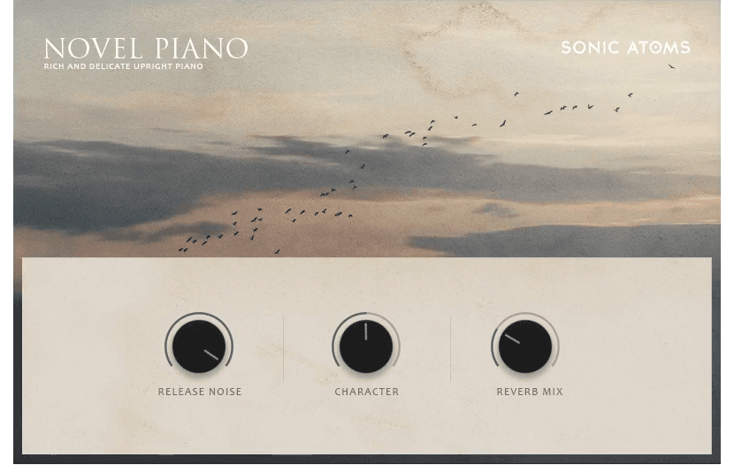 Sonic Atoms - Novel Piano - Free Presets Software GUI Artwork