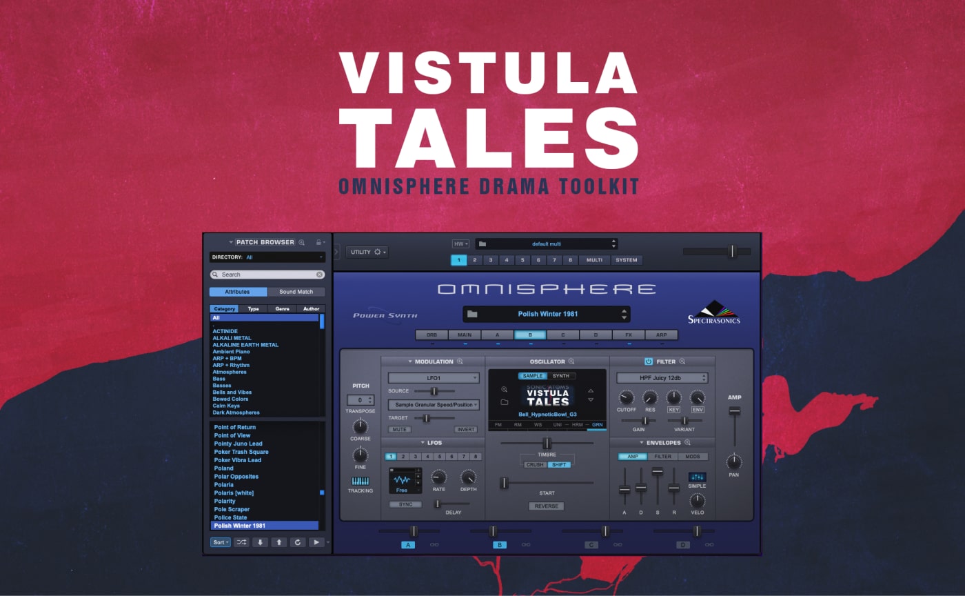 Sonic Atoms - Vistula Tales Presets Software GUI Artwork