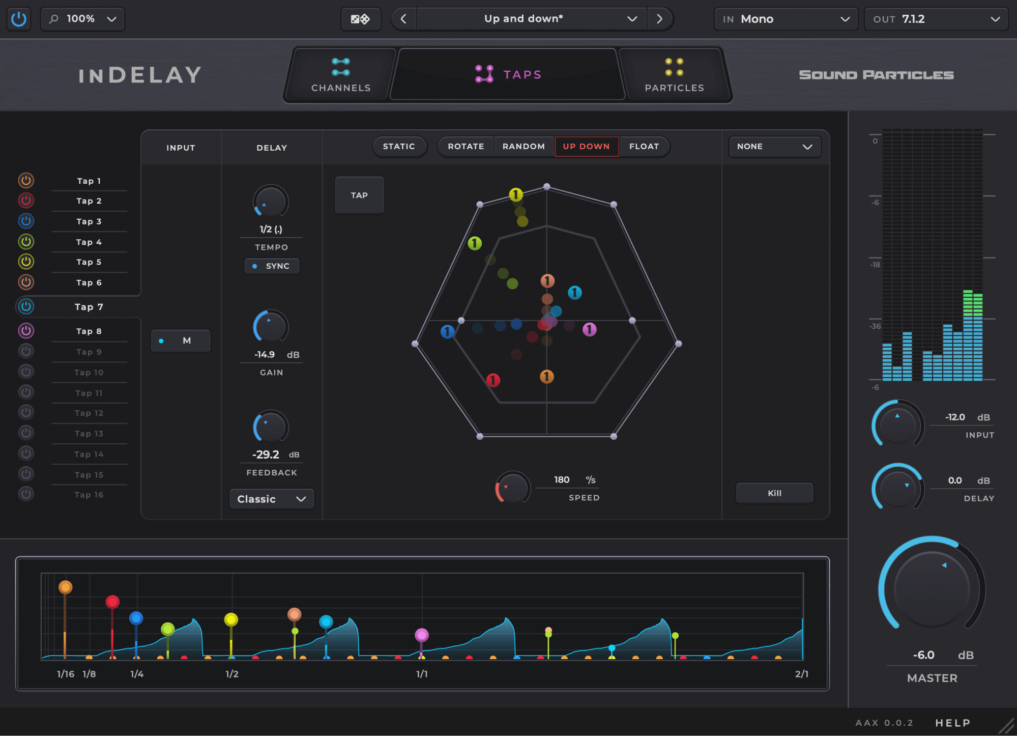 Sound Particles - inDelay Plugins & FX Software GUI Artwork