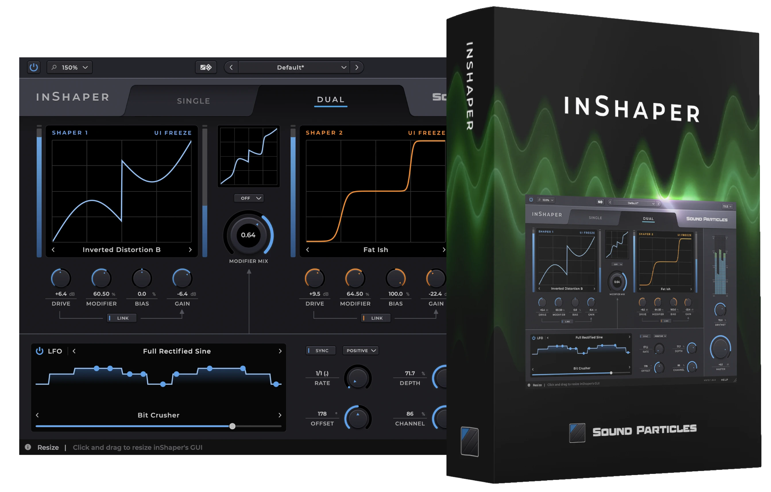 Sound Particles - inShaper Plugins & FX Software GUI Artwork