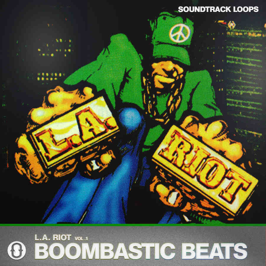 Soundtrack Loops - L.A. Riot Boombastic Beats Sample Packs Software GUI Artwork