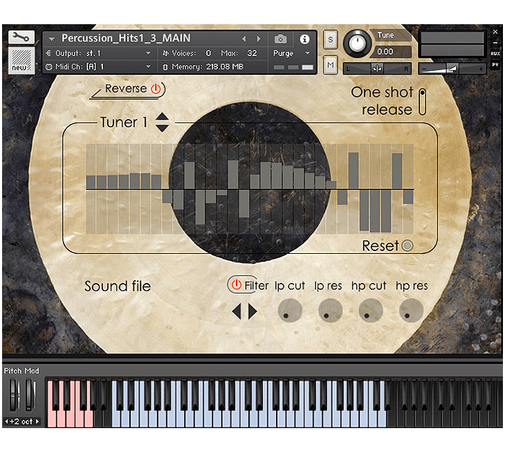 Spaectrum Arts - Percussion Hits Kontakt Instruments Software GUI Artwork