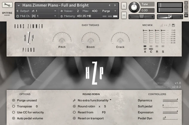 Spitfire Audio - Hans Zimmer Piano Screenshot 2