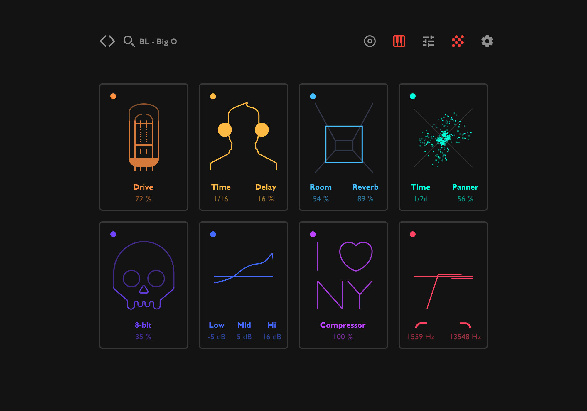 Thenatan - Black Plugins & FX Software GUI Artwork